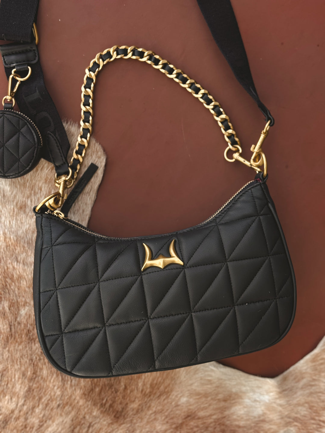 Loyal Black Quilted Leather Bag
