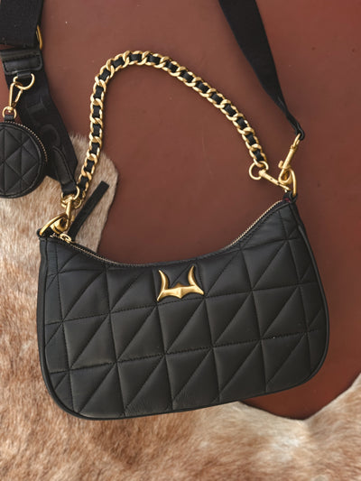 Loyal Black Quilted Leather Bag