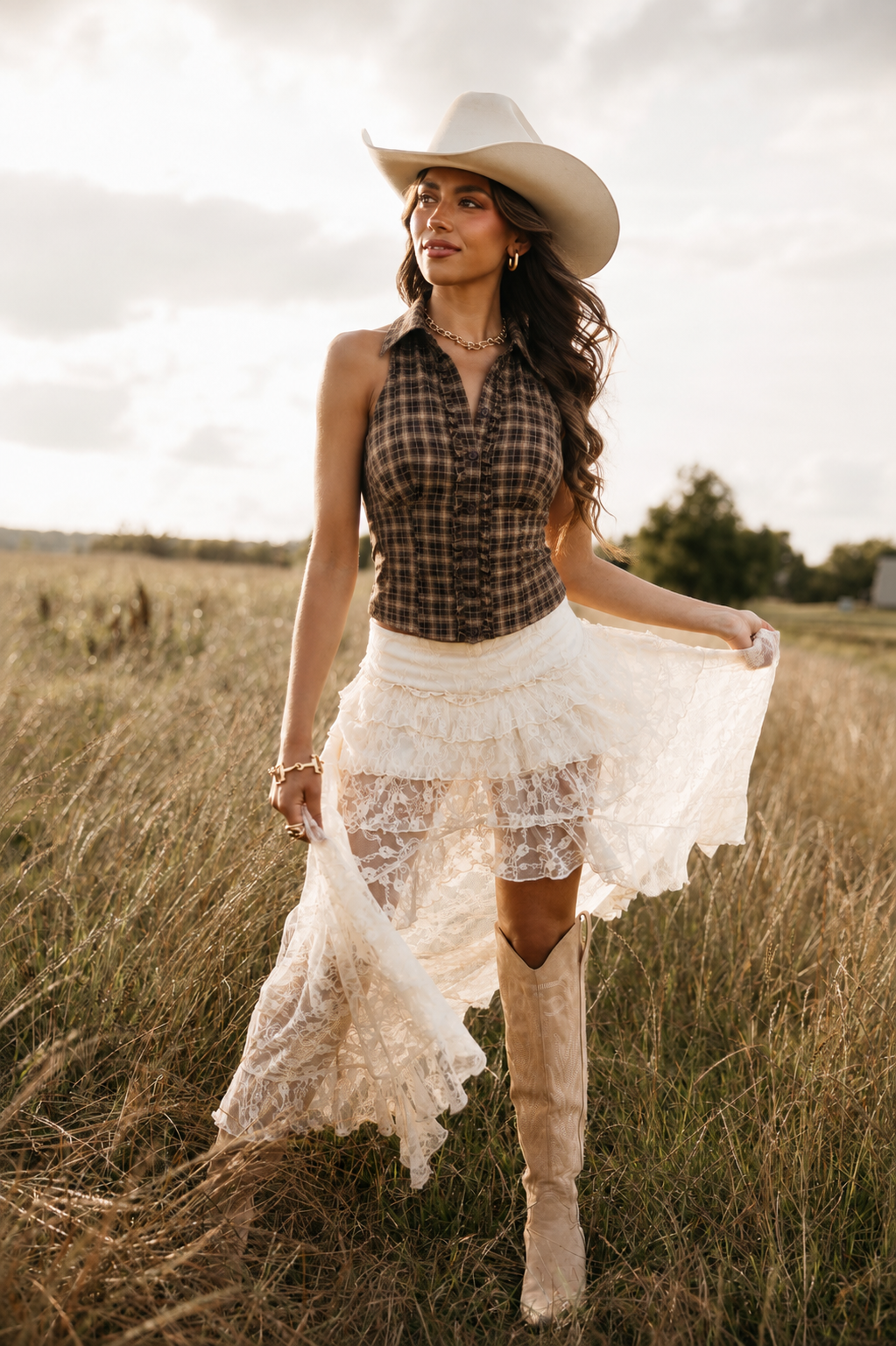Lace Tiered Maxi Skort PRE ORDER 8/15