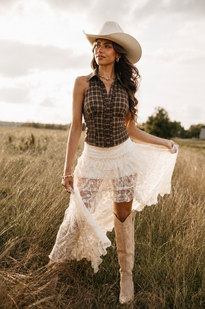 Lace Tiered Maxi Skort PRE ORDER 8/15