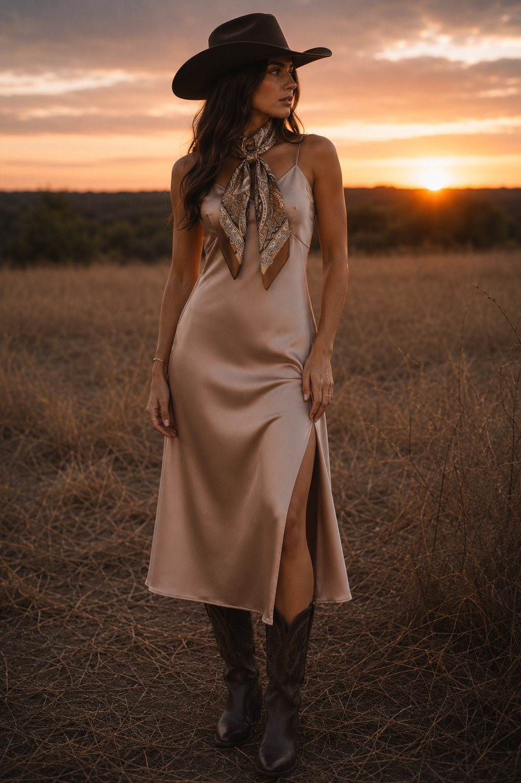 Satin V-Neck Midi Slip Dress PRE ORDER 9/20