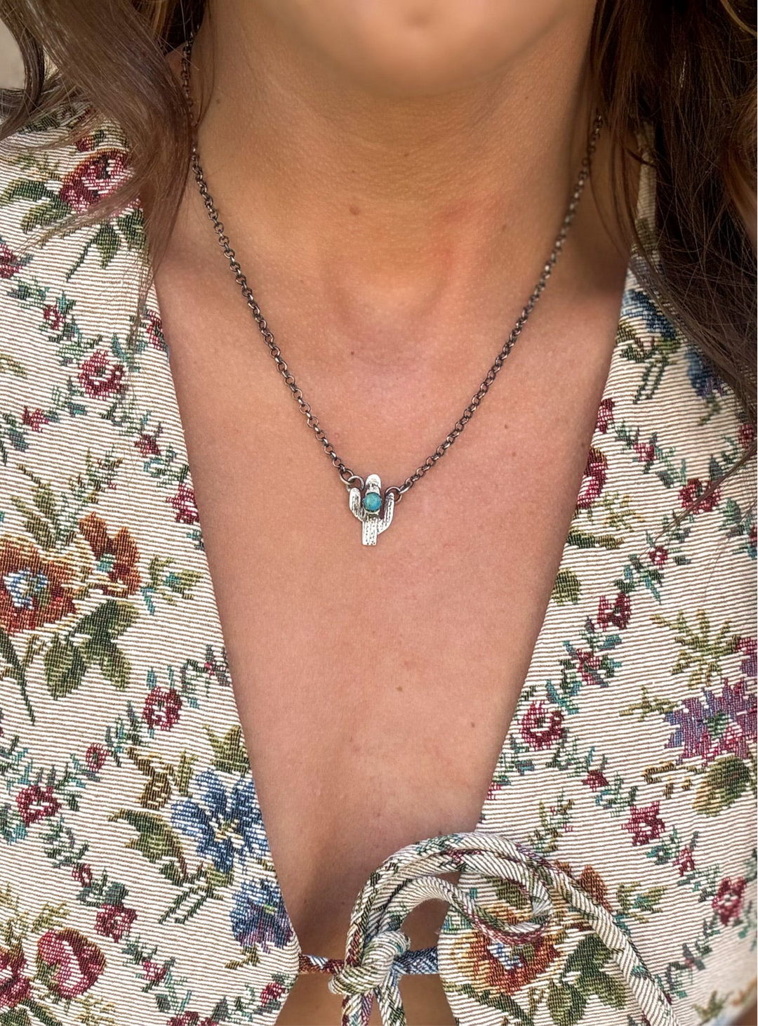 Dainty Cactus Necklace
