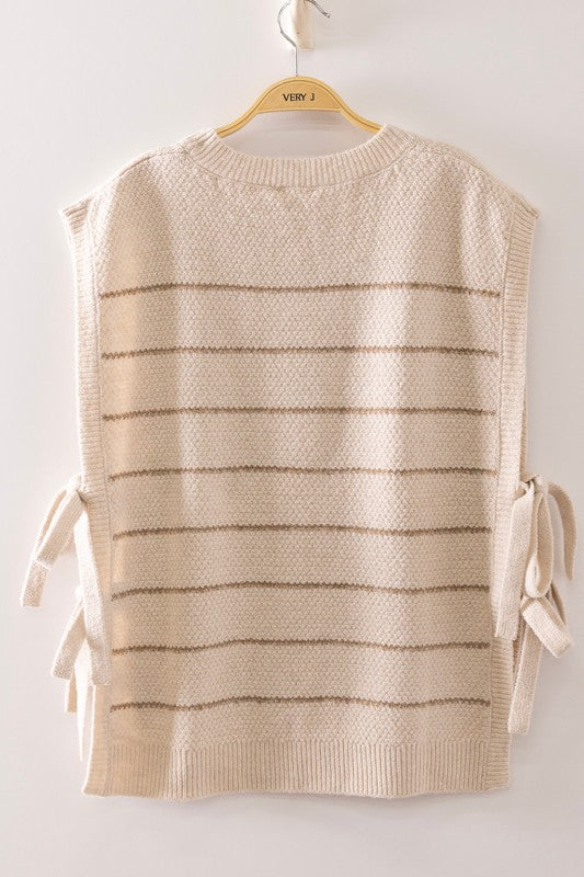 Ranch Lines Side Tie Knit Vest PRE ORDER 8/20