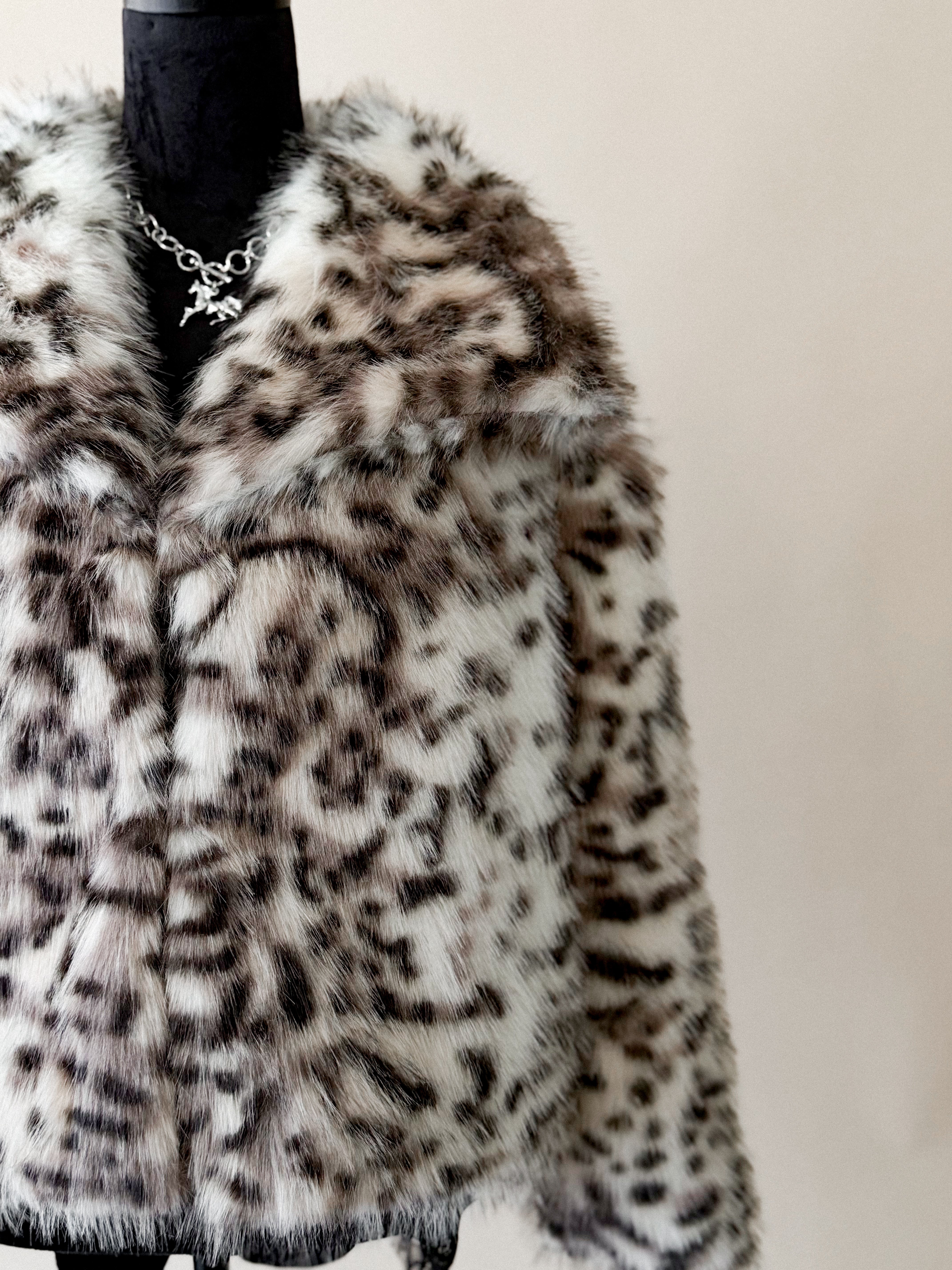 Snow Leopard Outlaw Fur Coat | Wild J Brand – The Wild J