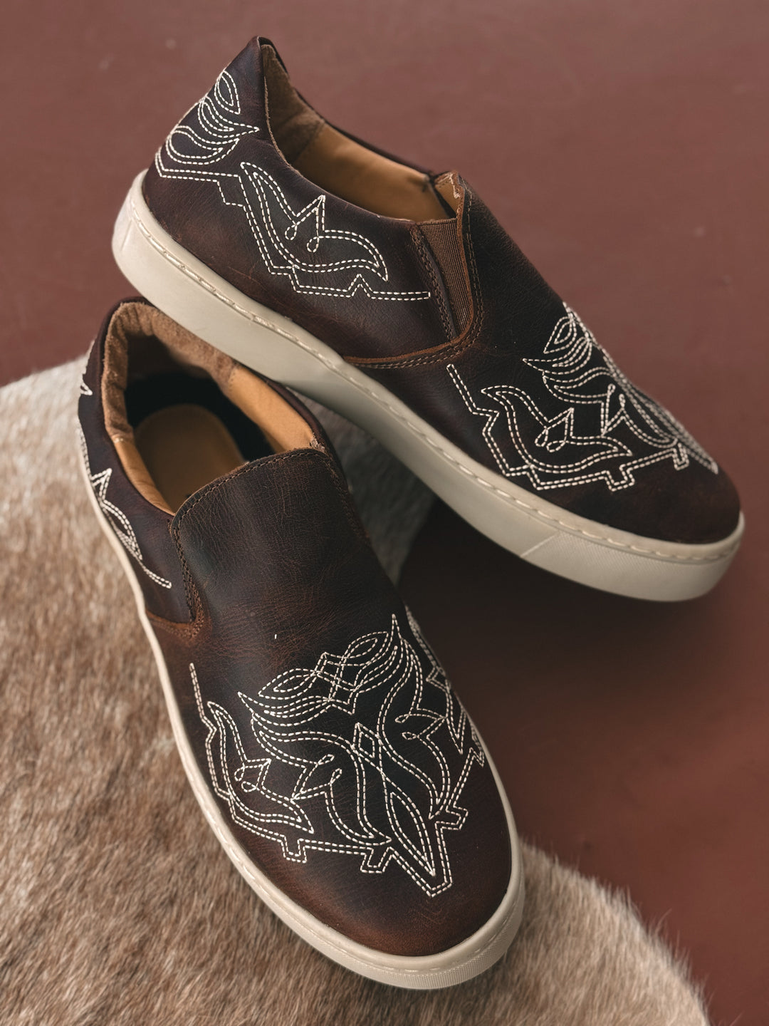 Montana Leather Slip- On Tennis