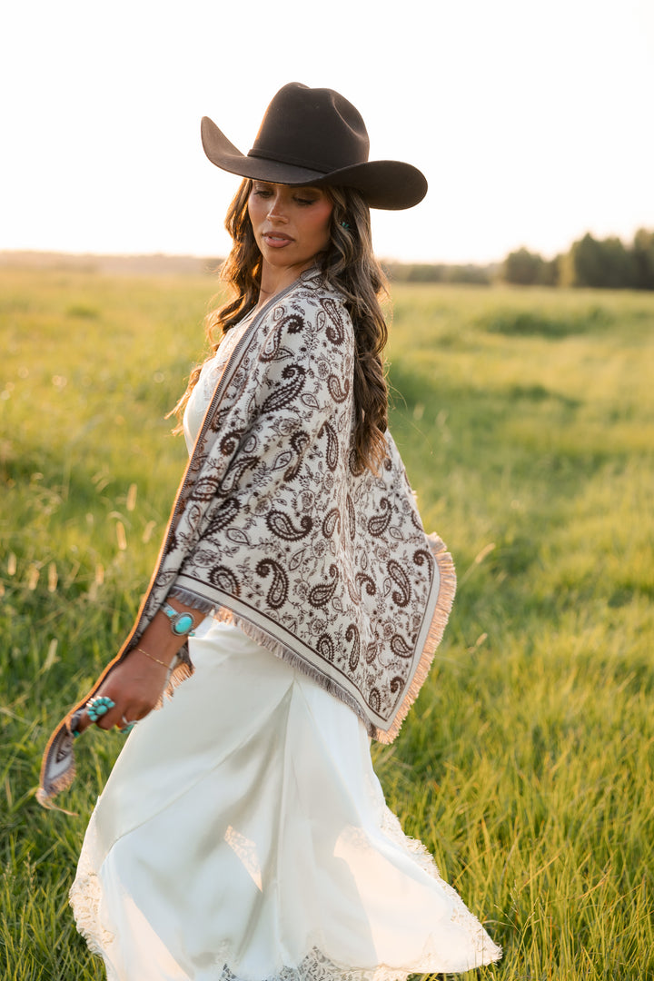 Ranch Paisley Fringe Shawl