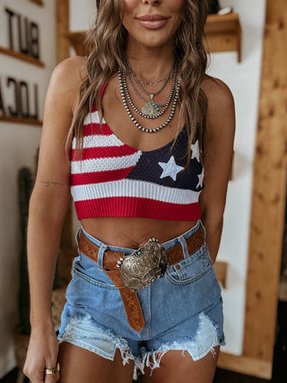 The ‘Merica Knit Halter Top (FINAL SALE)