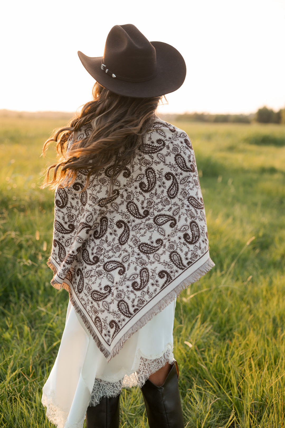 Ranch Paisley Fringe Shawl