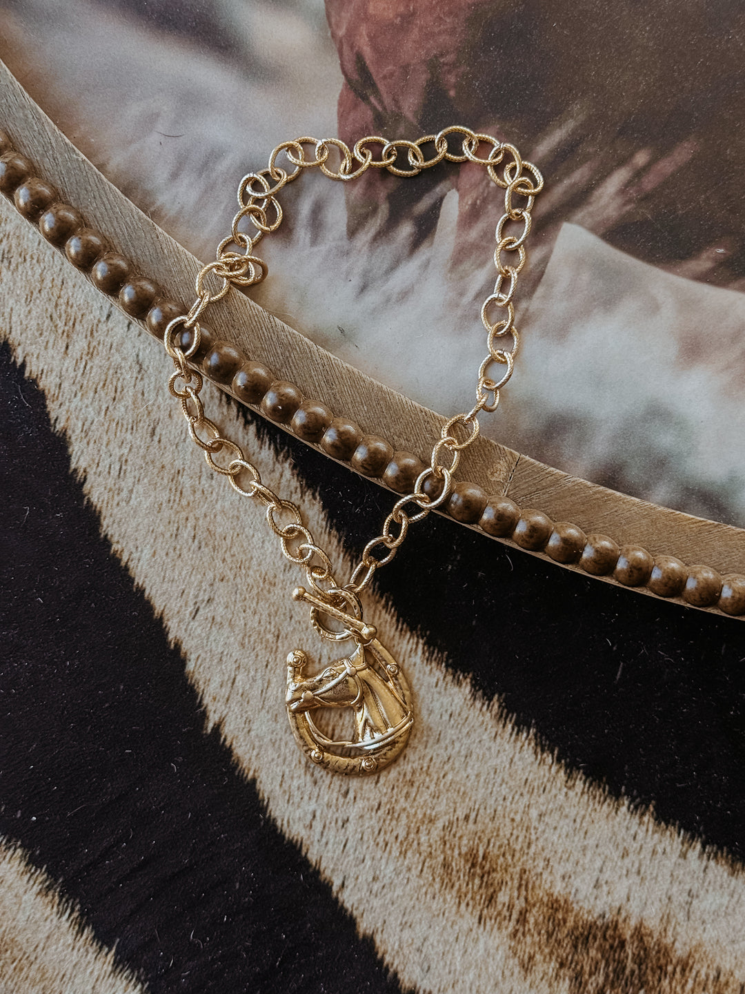 Golden Horse Necklace