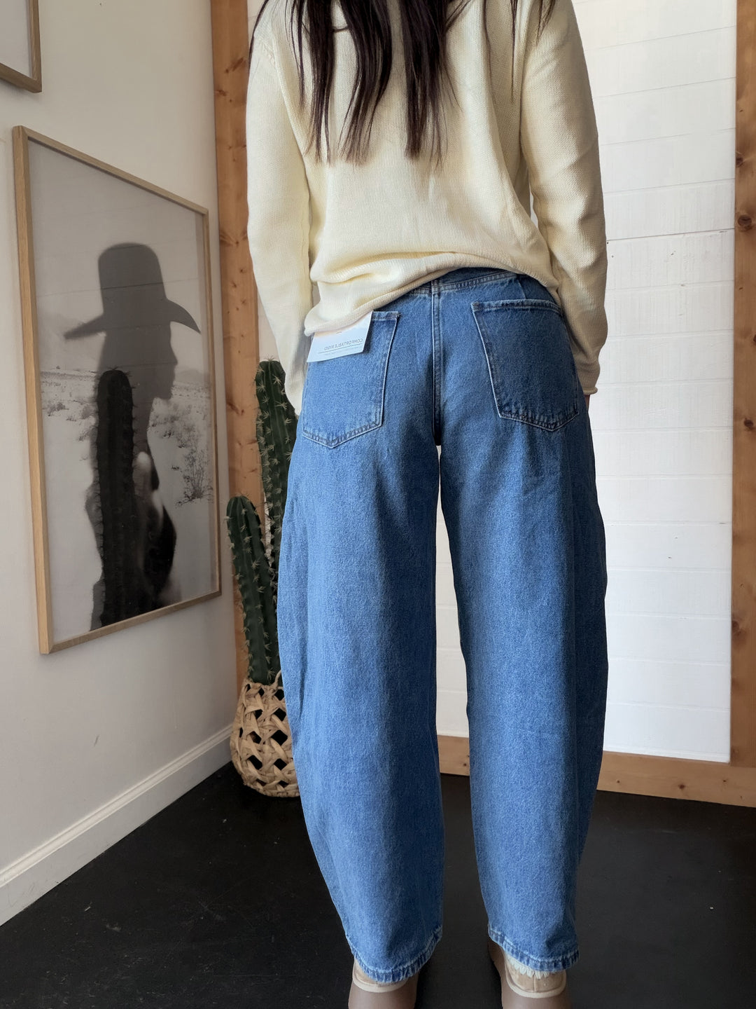 Katia Tailored Barrel Leg Denim Jeans