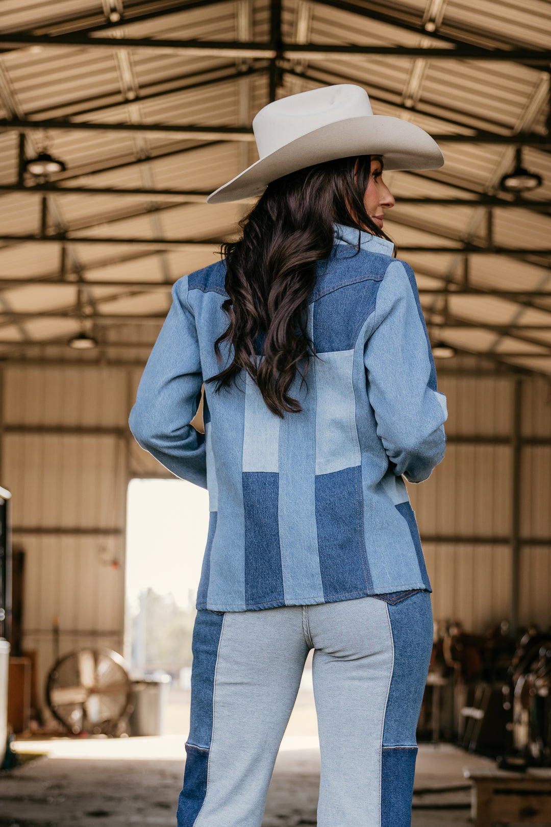 Denim Patchwork Blazer