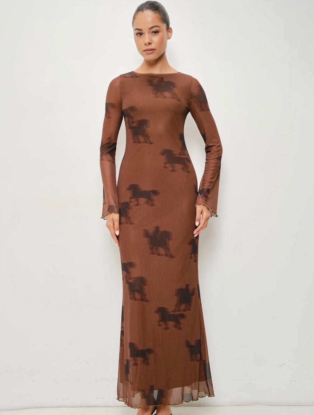 Equestrian Mesh Maxi Dress PRE ORDER 9/15