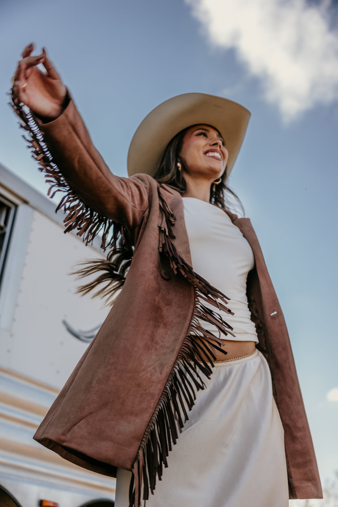 Fringed Suede Western Blazer