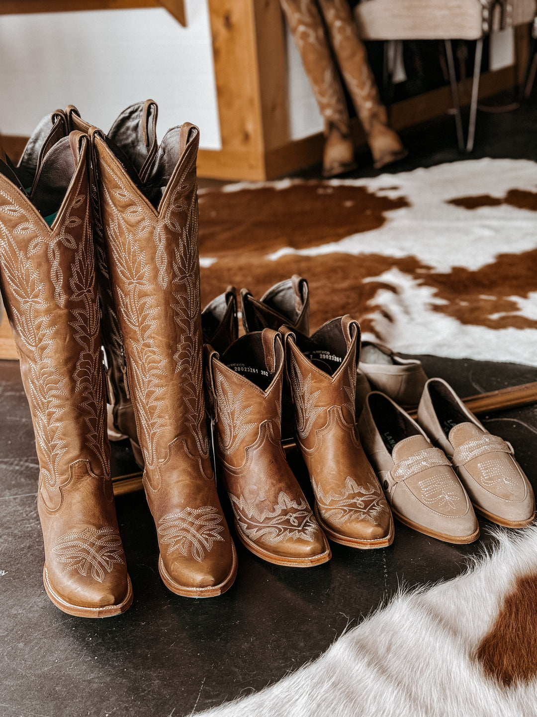 Lane flame stitch ankle bootie with snip toe and turquoise sole