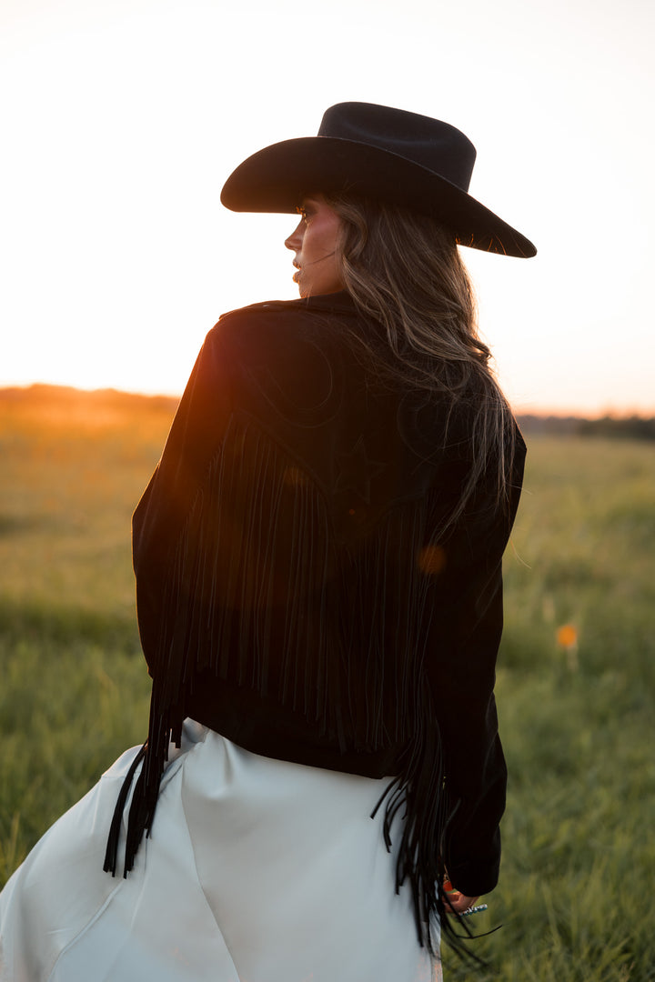Cowgirl Retro Biker - Black