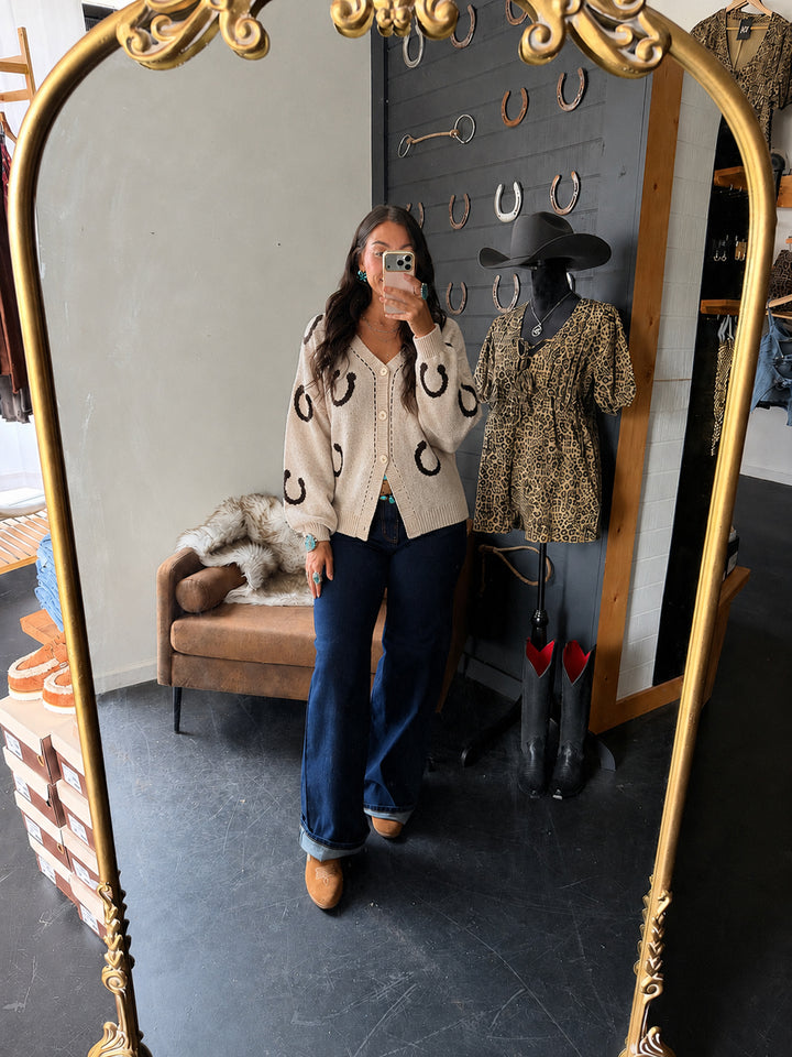Lucky Horseshoe Knit Cardigan PRE ORDER 8/10