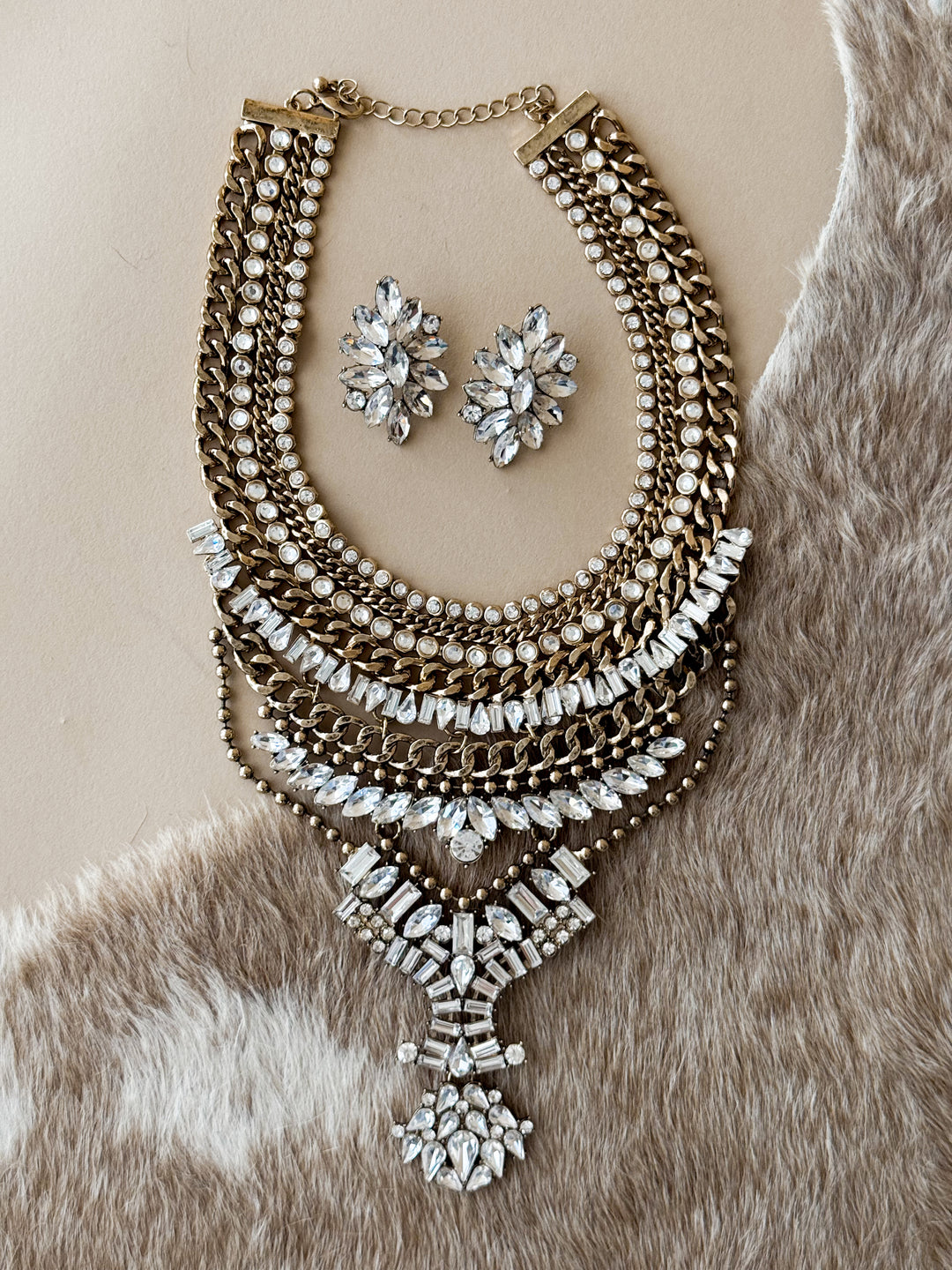 Antique Boho Statement Necklace Set