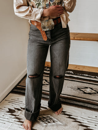 The High Rise Flare Jeans (BLK)