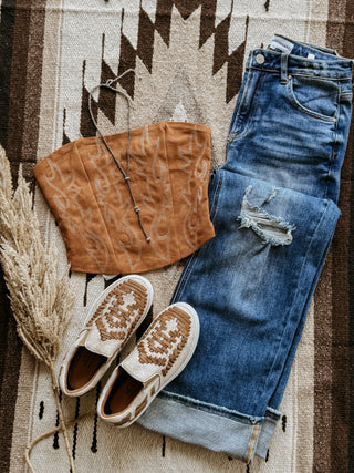 The Western Babe Corset Top (Tan)