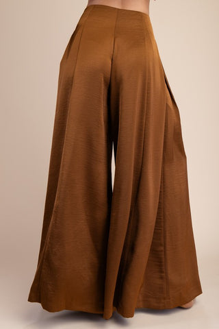 The Satin Palazzo Pants (Camel)