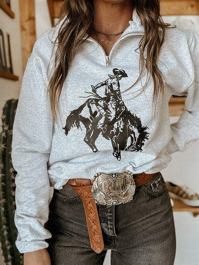 The Buckin’ Bronc Quarter Zip Sweatshirt
