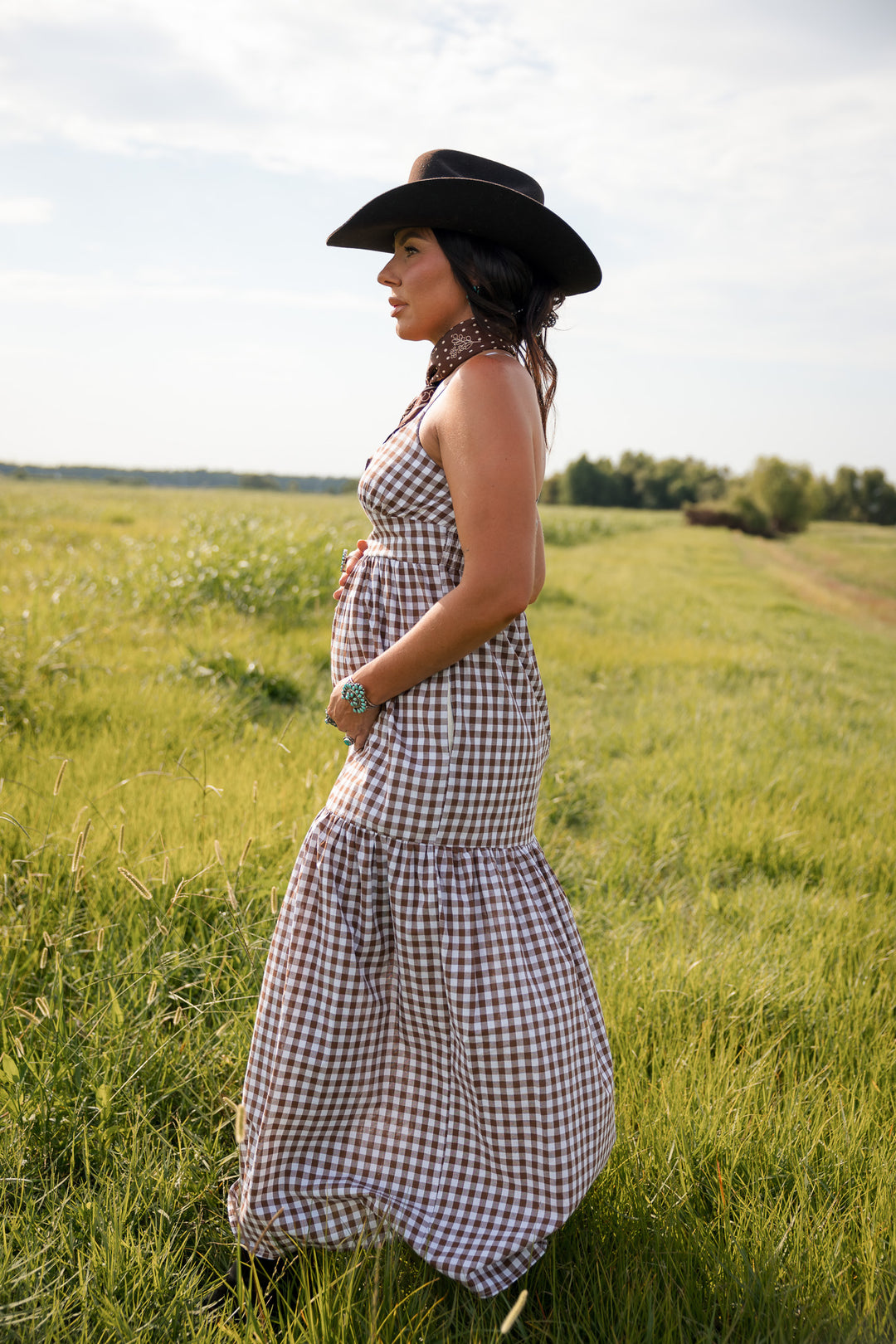 Saddlewood Gingham Maxi Dress
