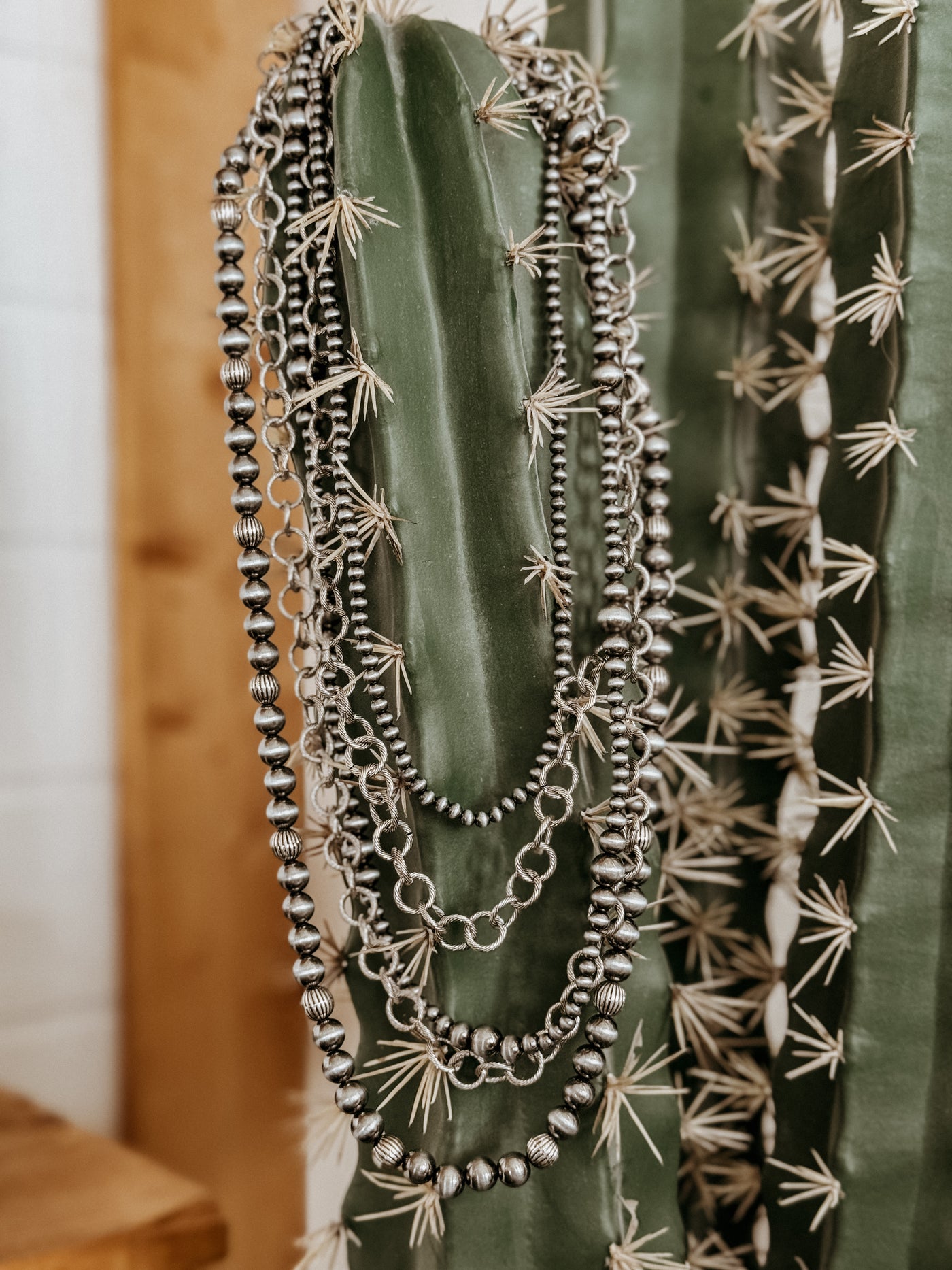 Layered Pearl & Chain Necklace