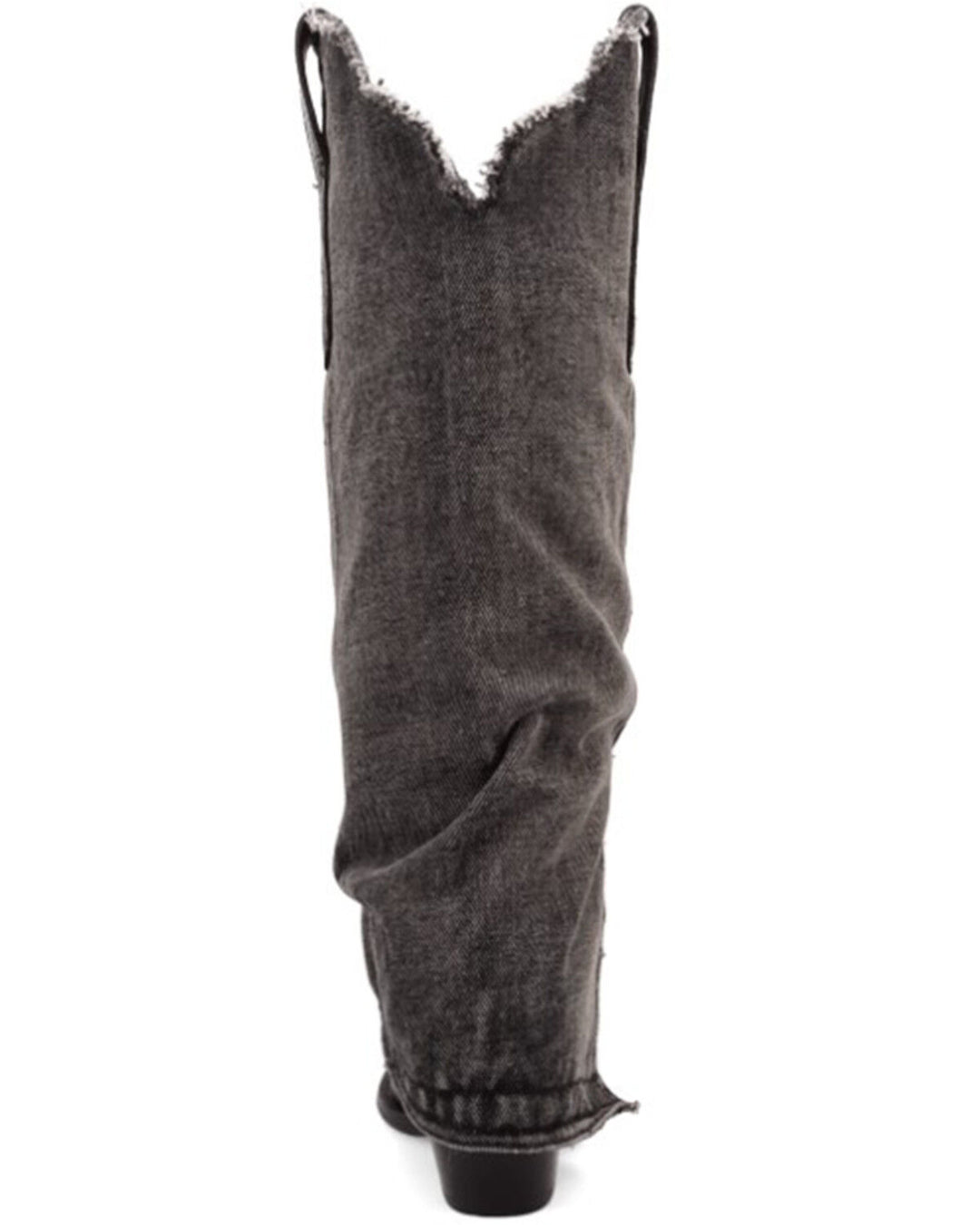 Dingo Shabby Black Denim & Lizard Embossed Western Boots