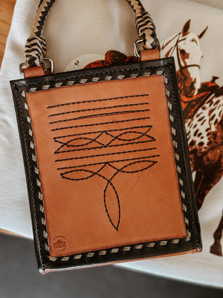 The Tooled Cowhide Bag