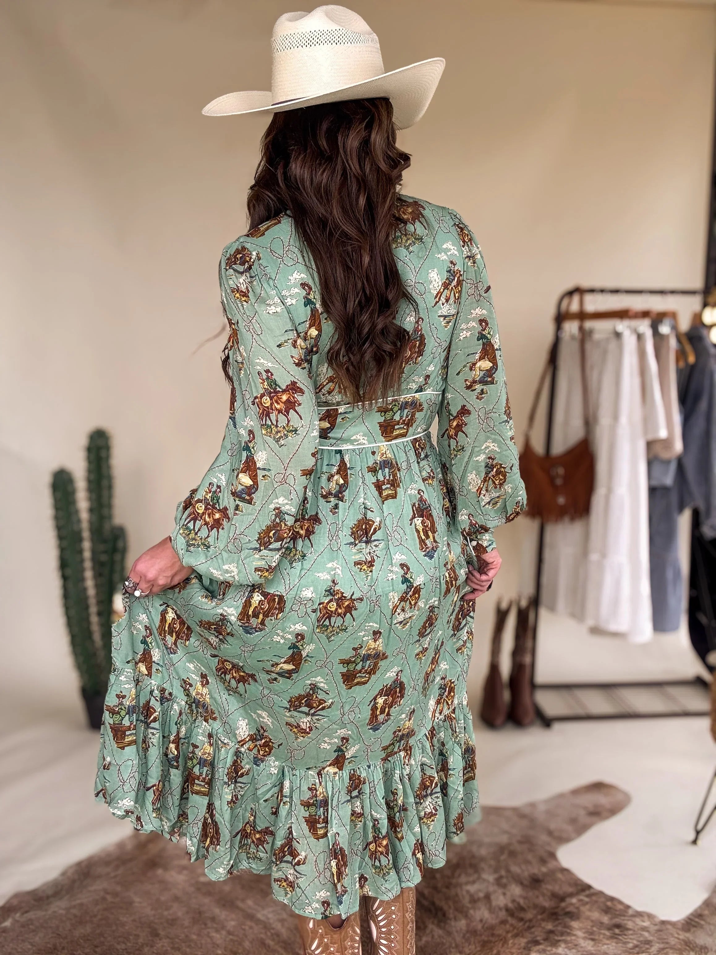 Rustlers & Romance Dress | A.R. Mitchell Western Print | The Wild J 2 Rustlers & Romance Dress | A.R. Mitchell Western Print | The Wild J 2