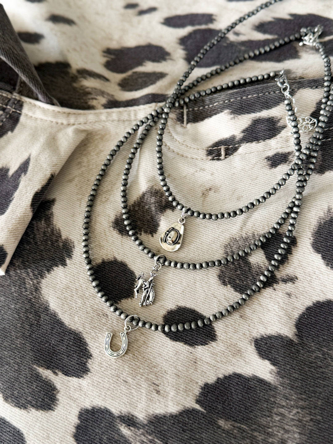 Pearled Western Charm Necklace {{ product.product_type }} The Wild J