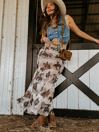 The Wild Cowboy Maxi Skirt