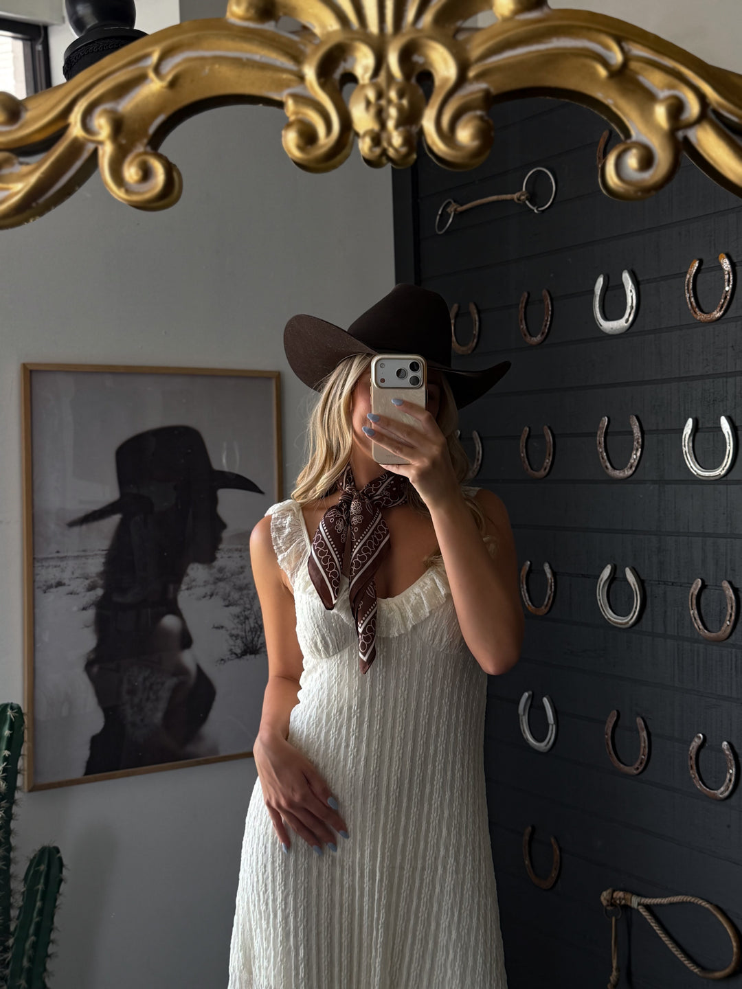 Ivory Lace Ruffle Maxi Dress