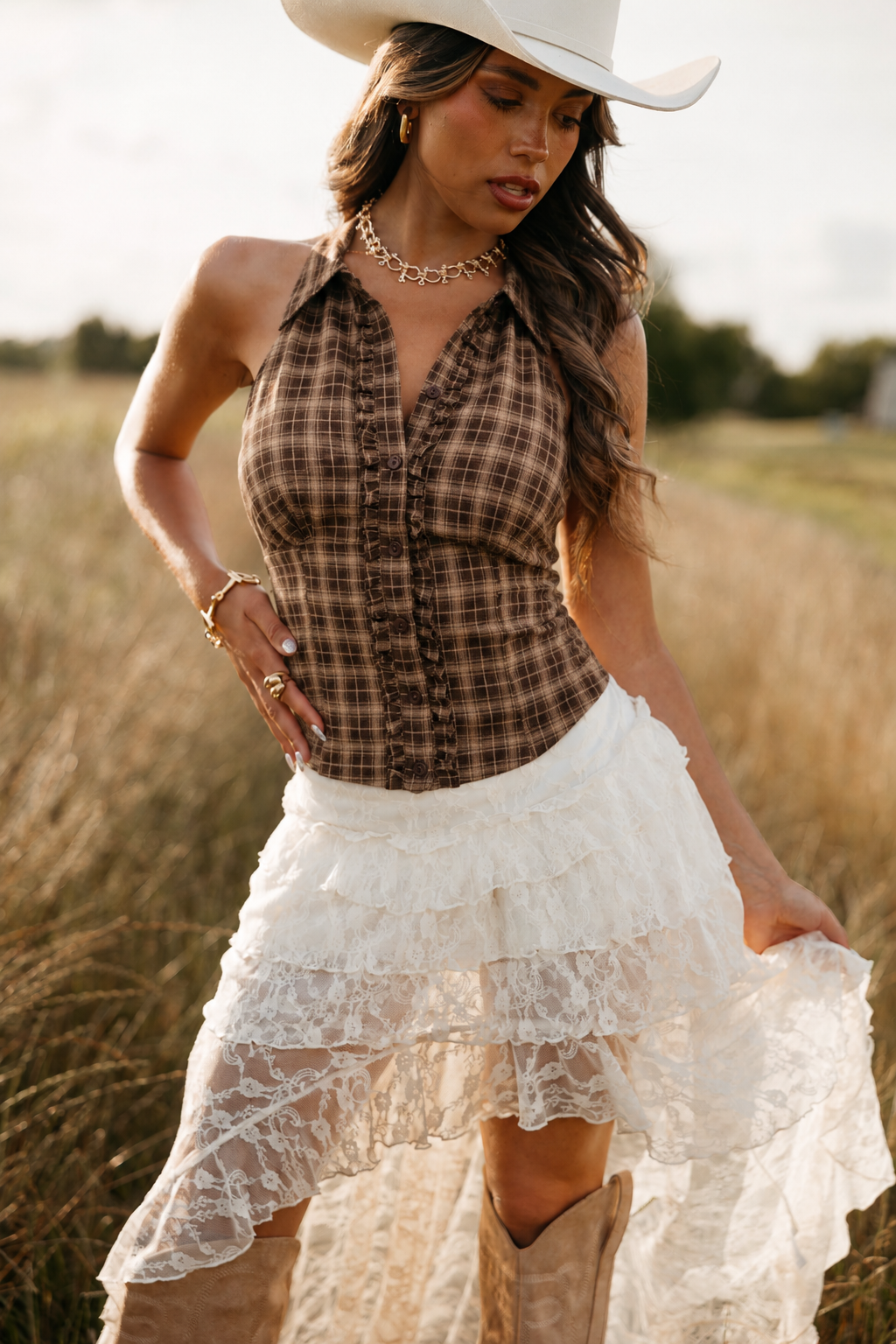 Lace Tiered Maxi Skort PRE ORDER 8/15
