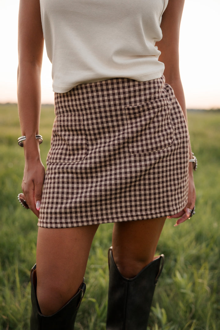 Prairie Gingham Skort PRE ORDER 9/1