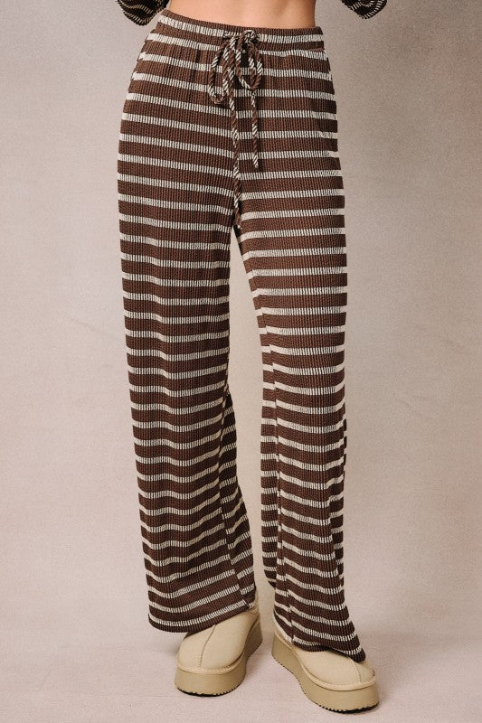 Brown Stripe Lounge Pants PRE ORDER 9/30