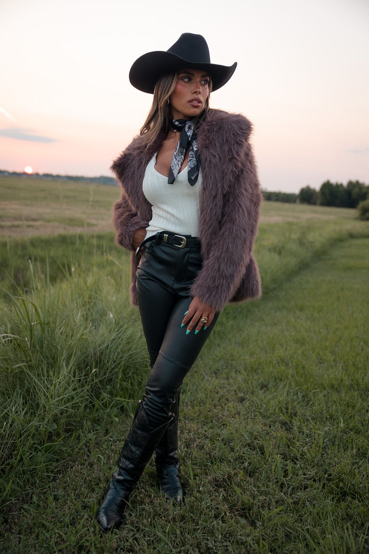 Mocha Fur Coat - Wild J Brand