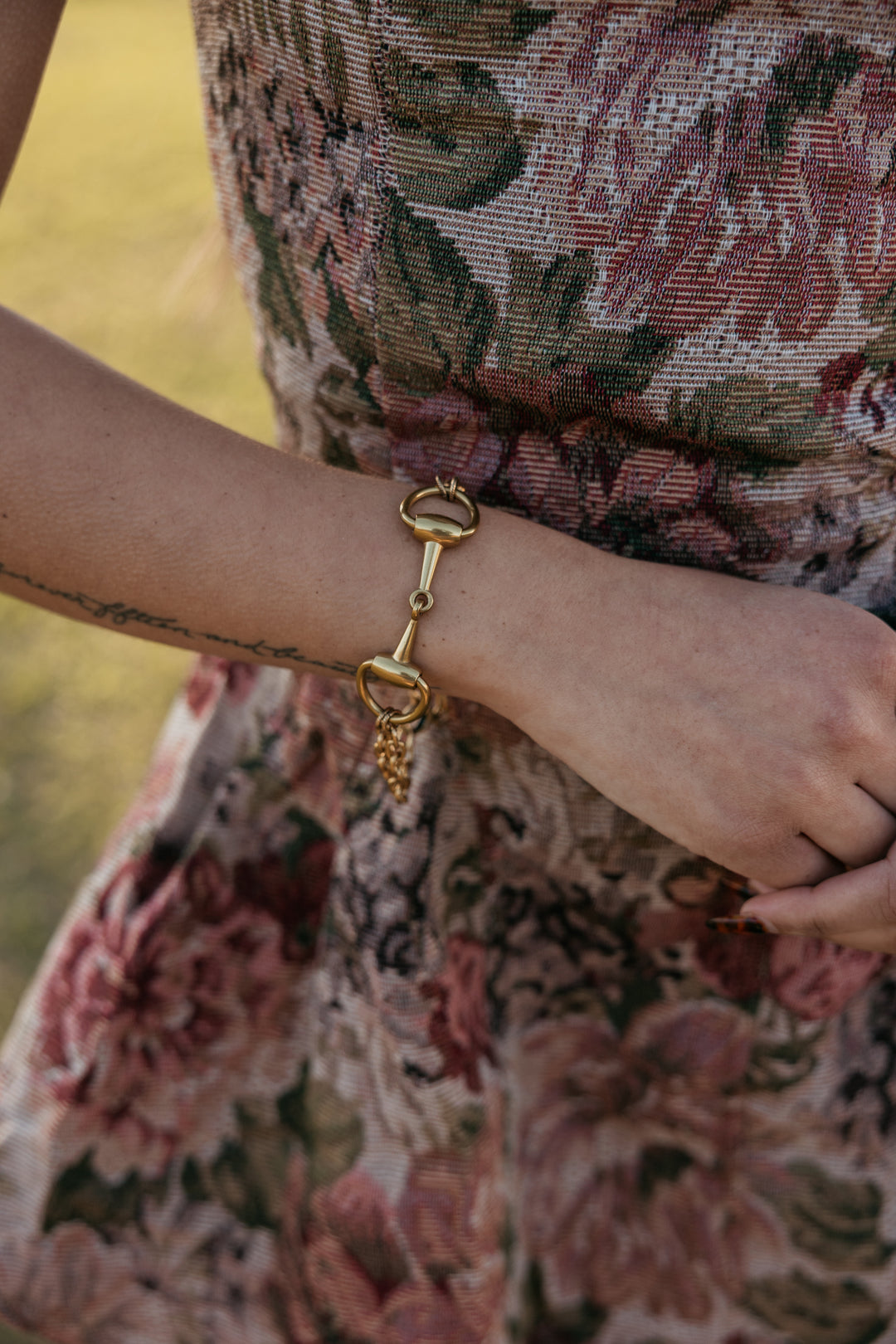 Layered chain & Bit Bracelet - Gold