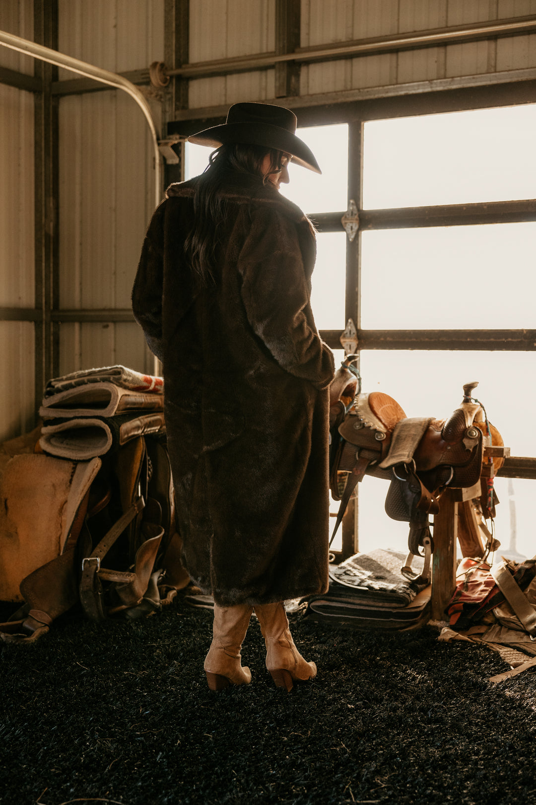 Midnight Luxe Maxi Fur Coat