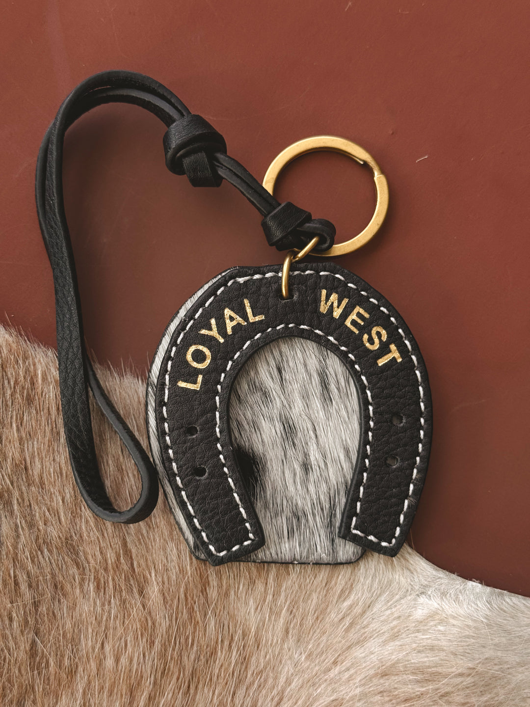 Loyal West Cowhide Horse Shoe Bag Charm