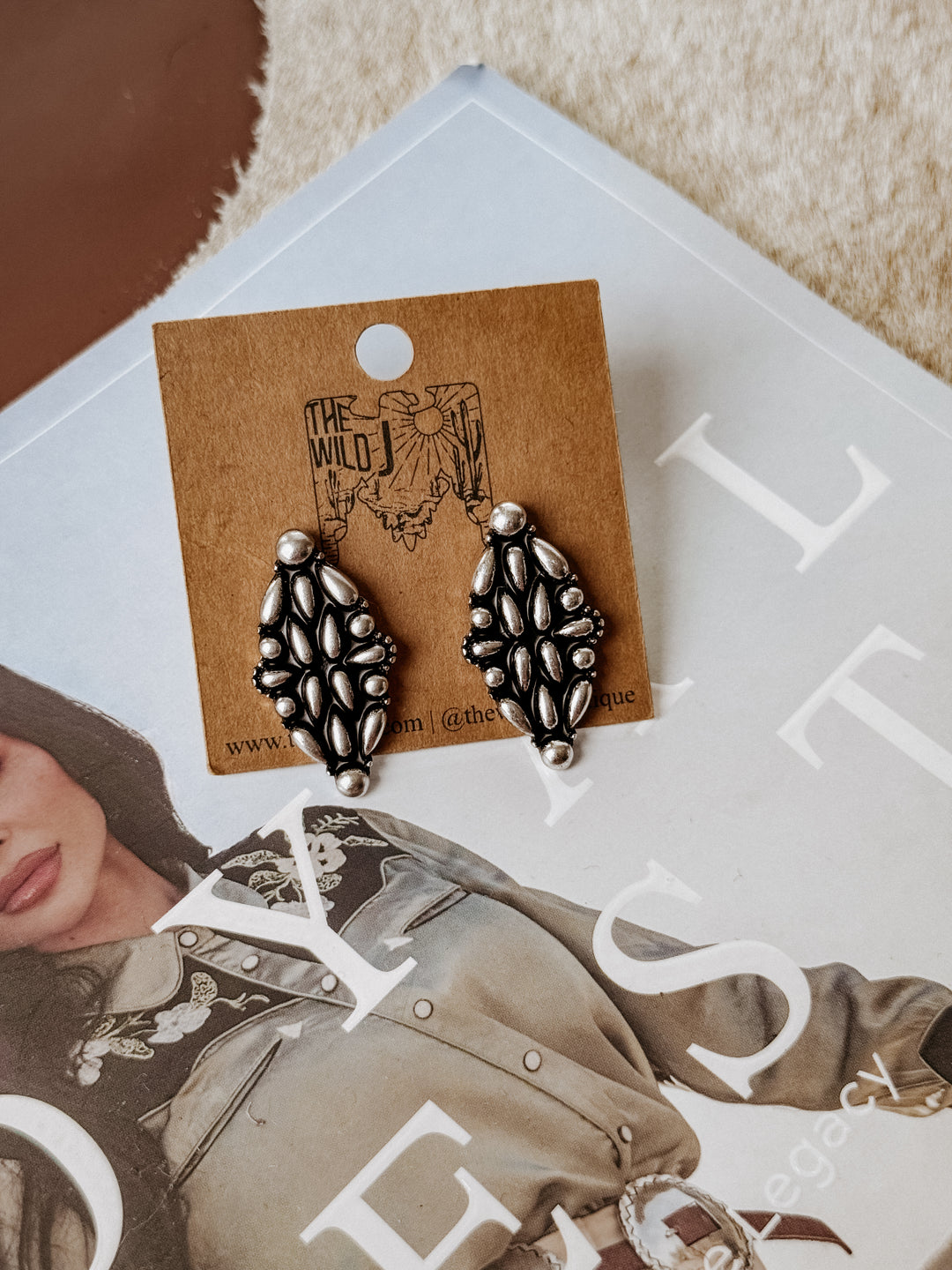 Pendientes de concho con forma de racimo