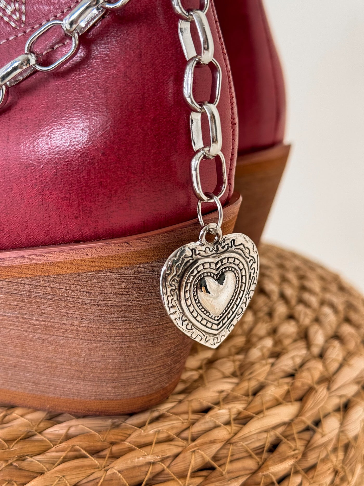 Western Sun Cutout Boots (Dusted Ruby)