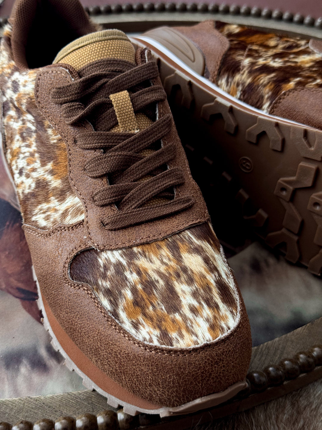 Roper Hair On Hide Jogger Shoe - Brown