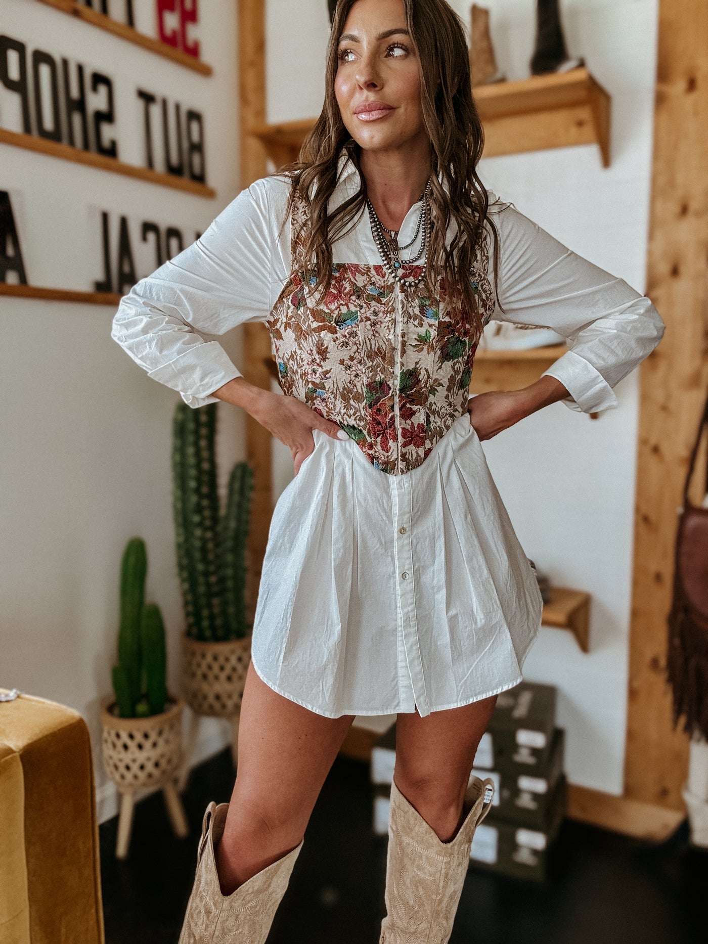 Lil’ White Shirt Dress