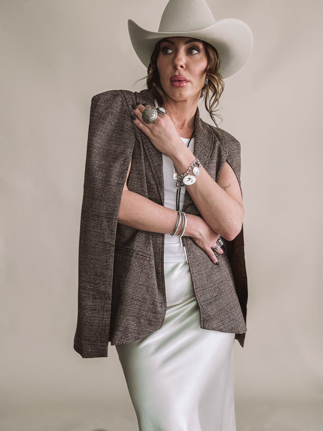 The Adjustable Midnight Concho Ring