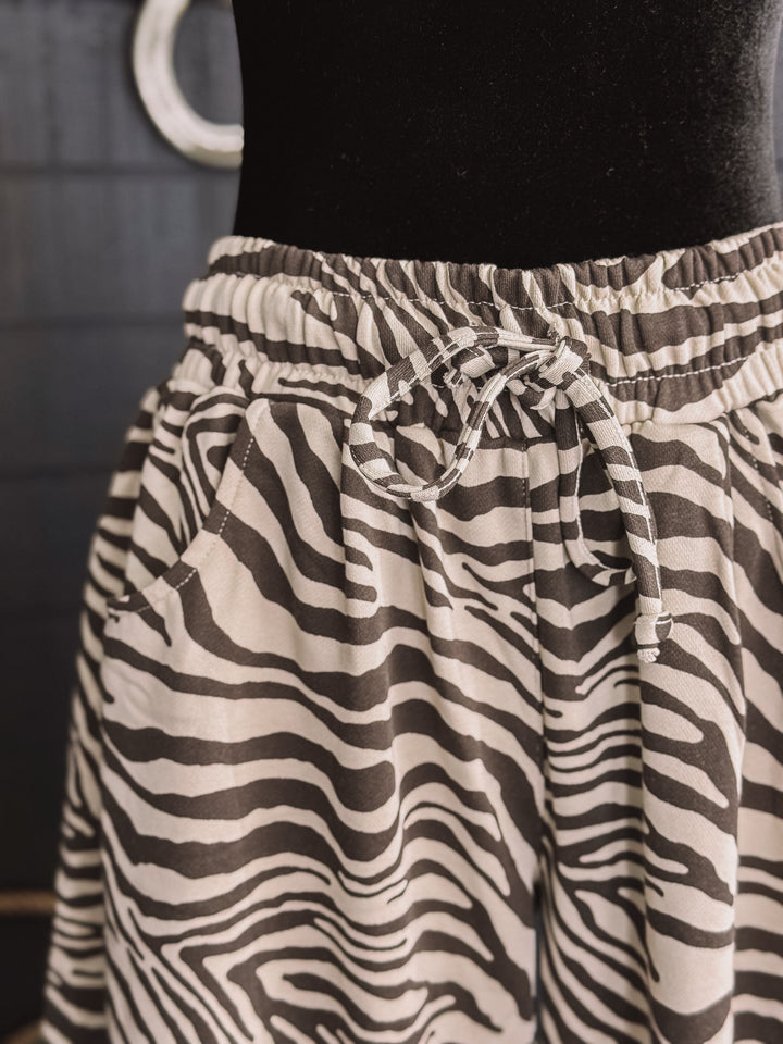 Zebra Barrel Pants