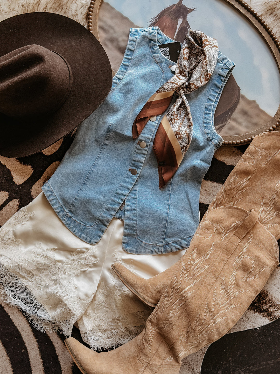 Ivory Satin Lace Shorts