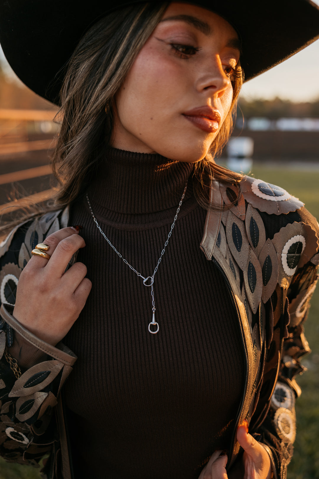 Gold Dust Leather Fringe Duster