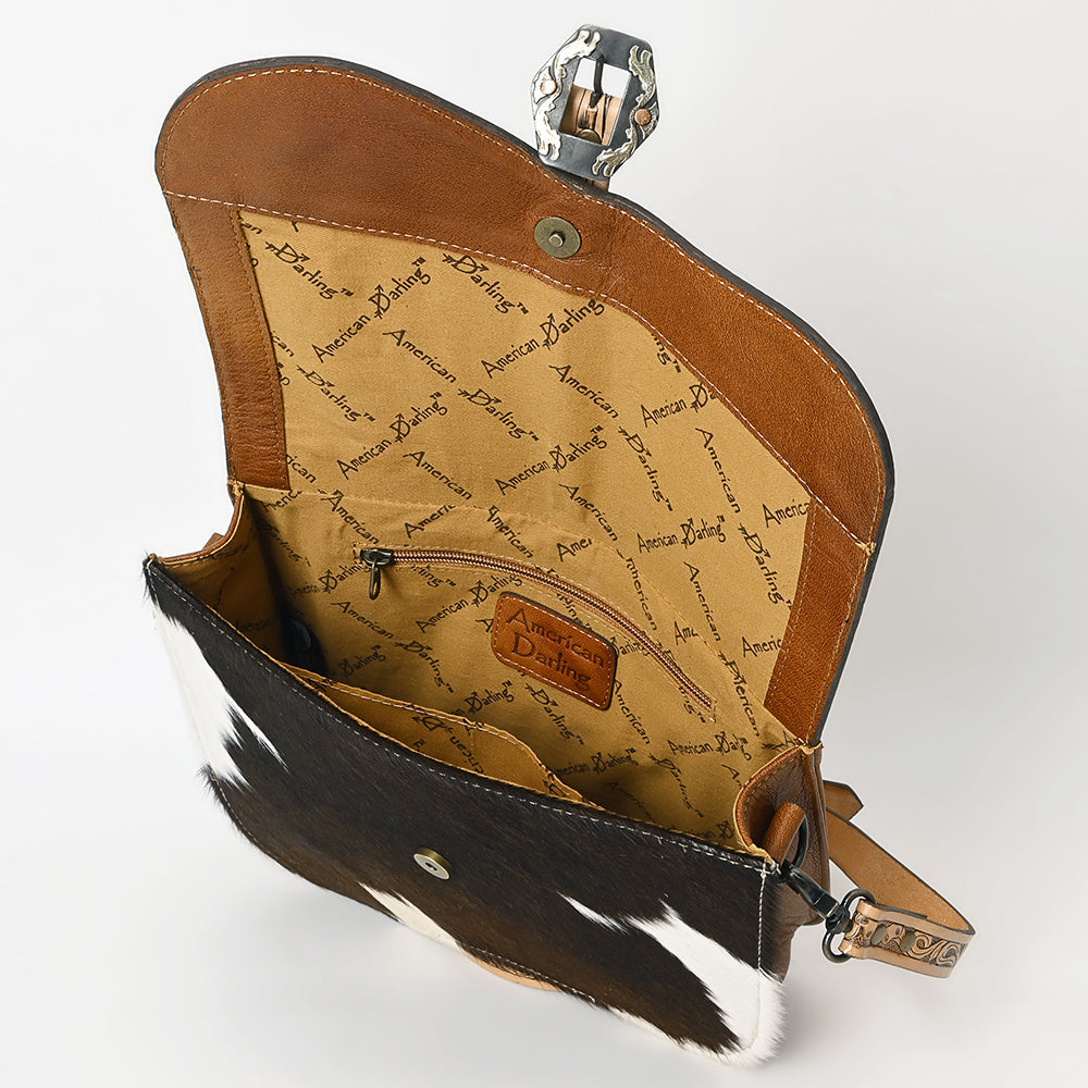 Western Tooled Cowhide Crossbody Bag