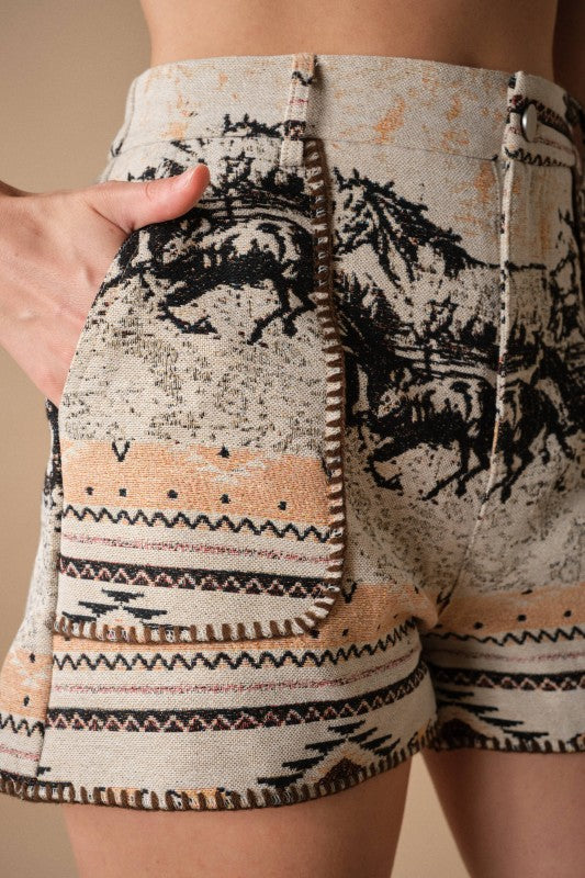 Wild Horses Jacquard Shorts PRE ORDER 10/20